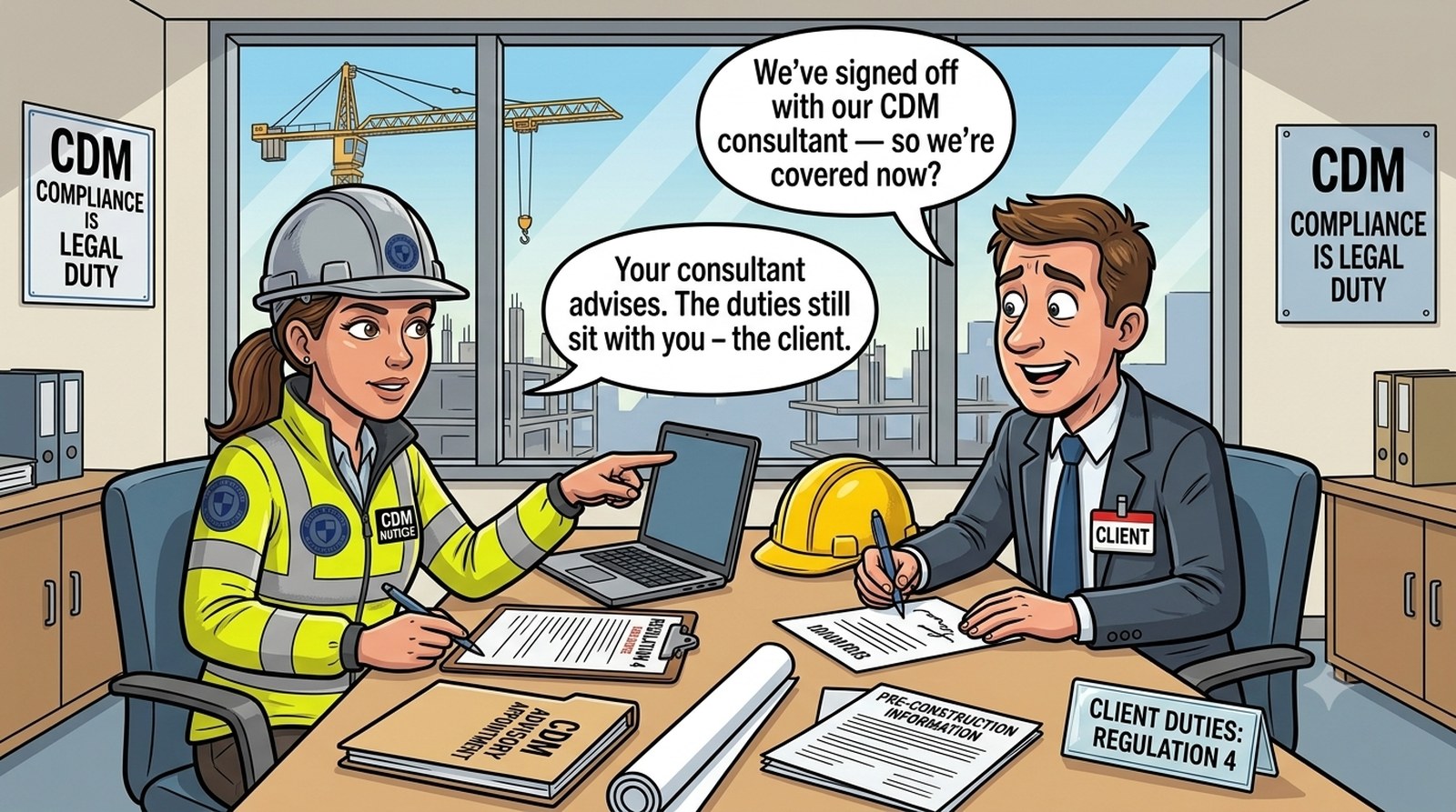 Appointing a CDM Consultant Does Not Discharge Your Client Duties