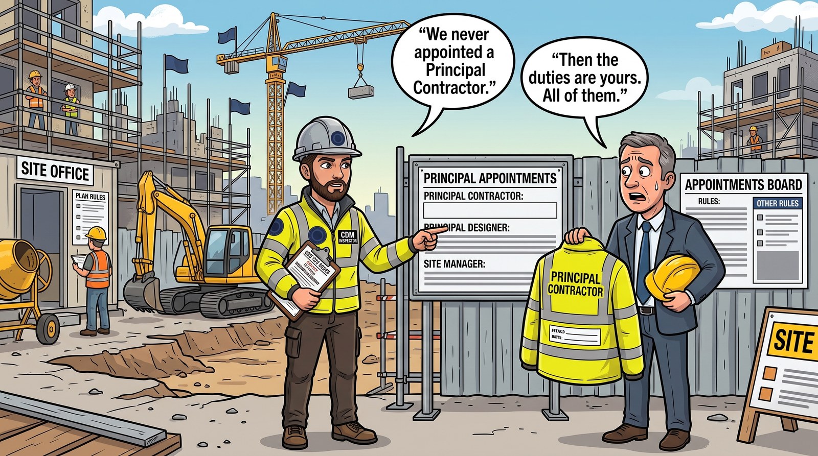 No principal contractor appointed? Under CDM 2015 the duties fall to the client